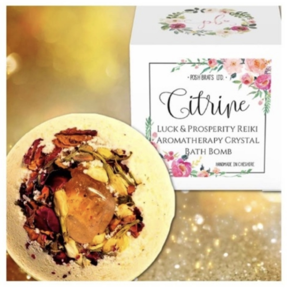 Aromatherapy Crystal Bath Bomb - Citrine